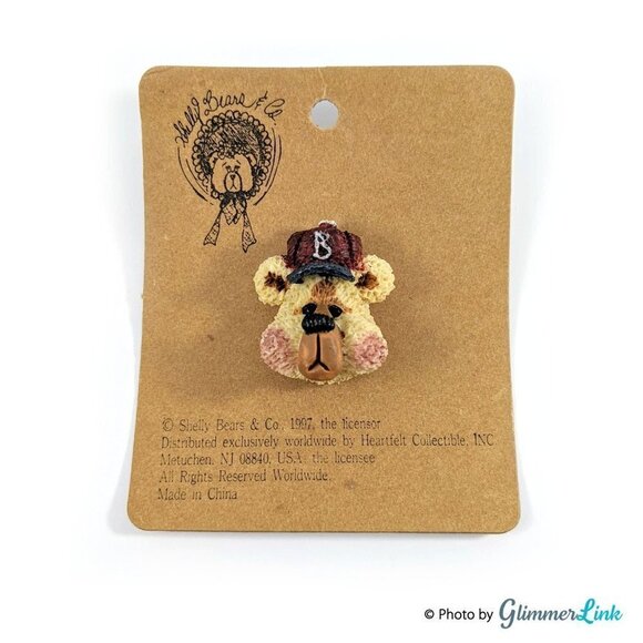 Vintage 1990s Shelly Bears & Co Resin Bear Brooch - Picture 1 of 9
